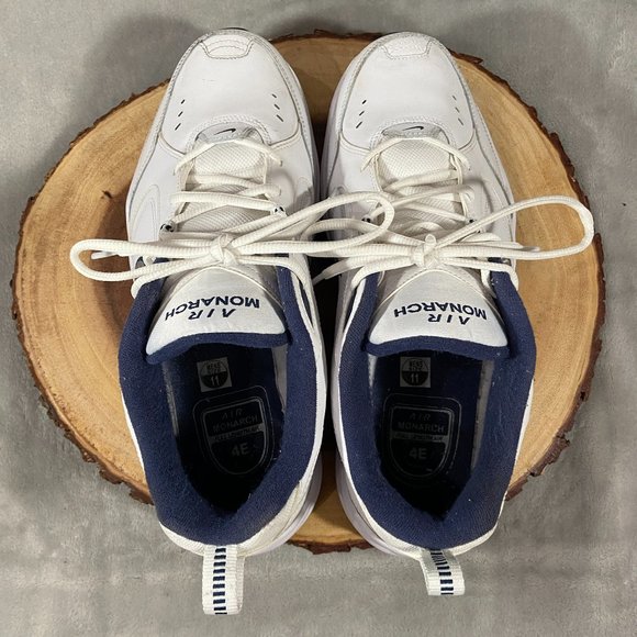 Nike Air Monarch IV Men's Size 11 Extra Wide White Silver Walking Shoes Sneakers - Picture 7 of 8